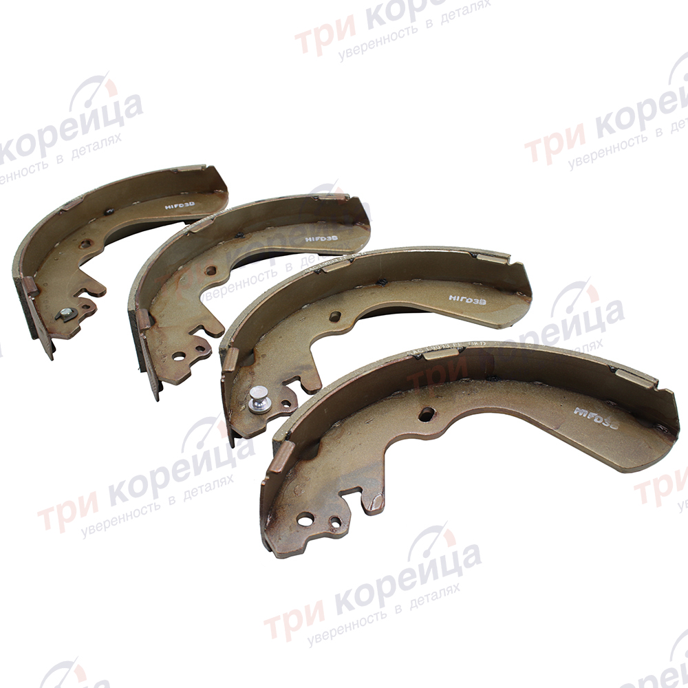 Колодки тормозные задние барабанные (к-т 4шт.) Porter. Артикул 583054BA20. Производитель Оригинал. Изображение №1