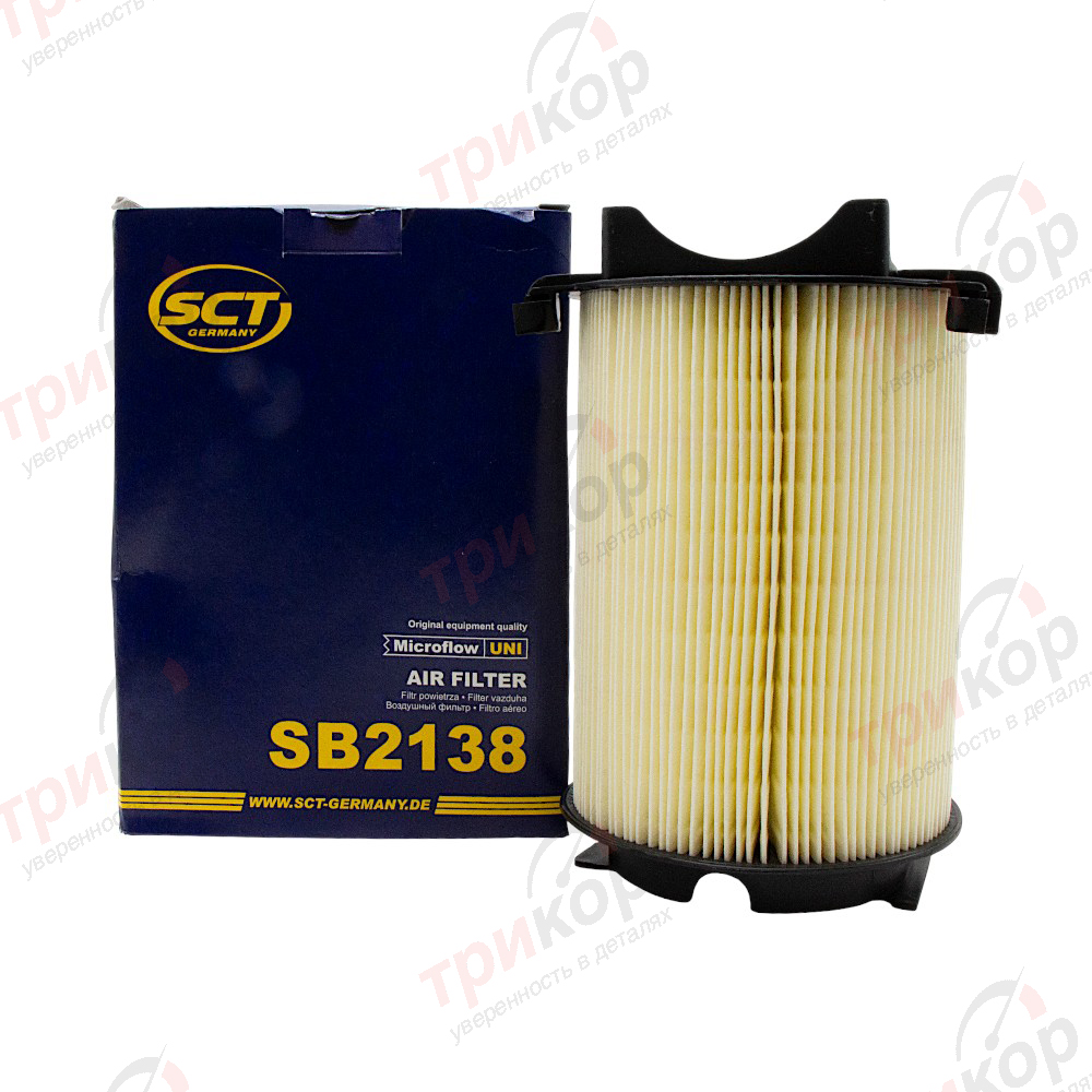 Фильтр воздушный Volkswagen Beetle Caddy Golf Jetta Passat Scirocco Tiguan Skoda Octavia Superb SCT Германия SB2138. Фото №1 в каталоге ТРИКОР.