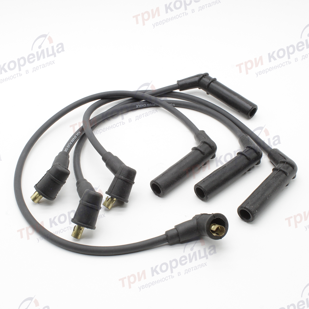 Провода высоковольтные (комплект 4 провода) 1.3/1.5 12V SOHC Accent Getz NGK Корея RCFT444. Фото №1 в каталоге ТРИКОР.