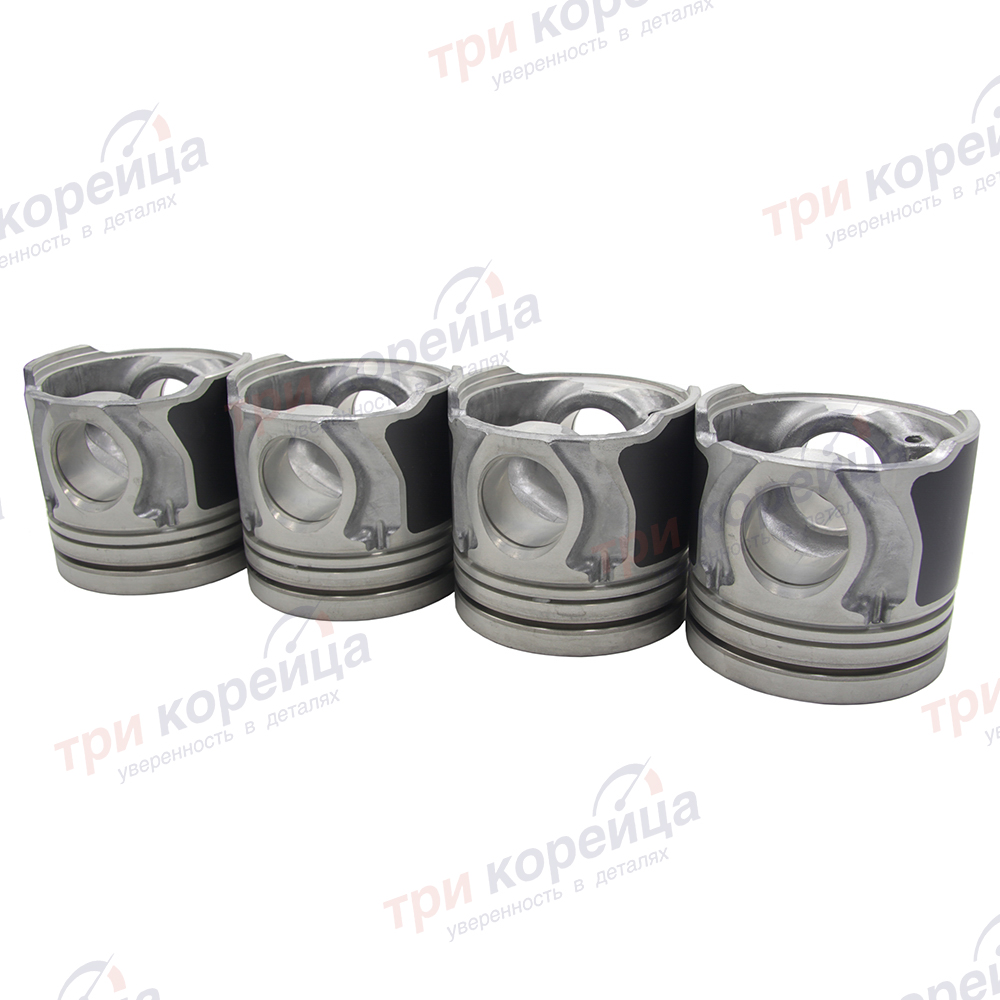 Поршень двигателя STD D4DD HD65 78 County (4шт.) YPR Корея 2341145500. Фото №2 в каталоге ТРИКОР.
