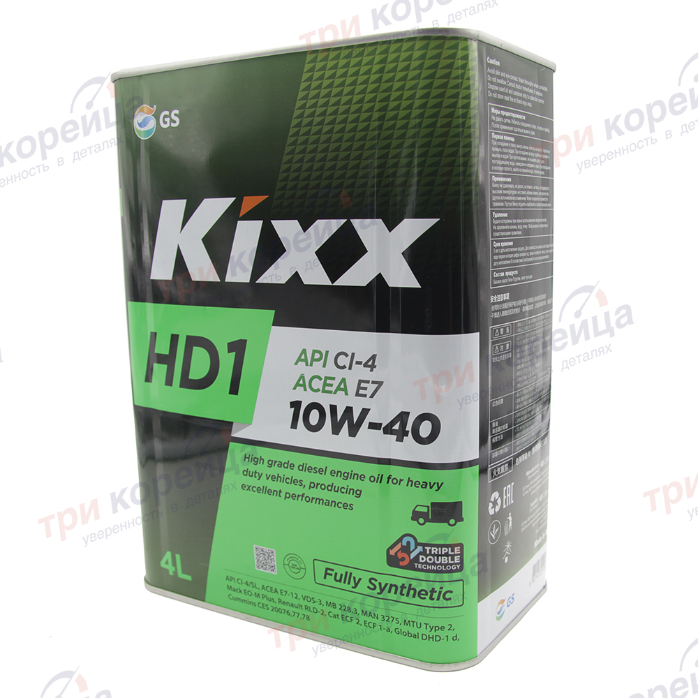 Масло моторное дизель Kixx HD1 CI-4 10W-40 (4л) HD170. Артикул L206144TE1. Производитель GSoil Корея. Изображение №1