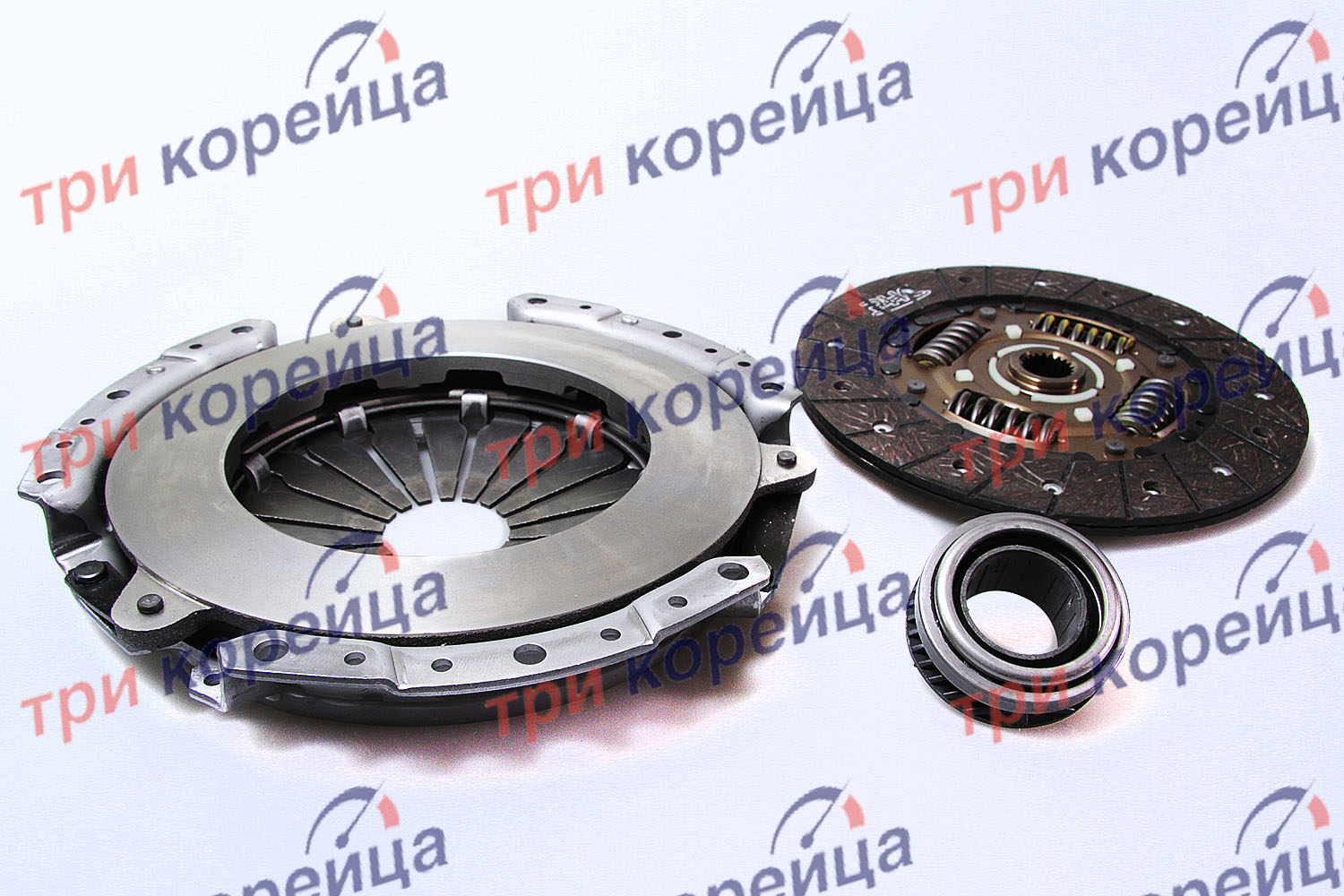 Комплект сцепления (215мм 16V) (внешнее крепление к вилке) Accent Getz Valeo Корея HDK071, HDK153. Фото №1 в каталоге ТРИКОР.