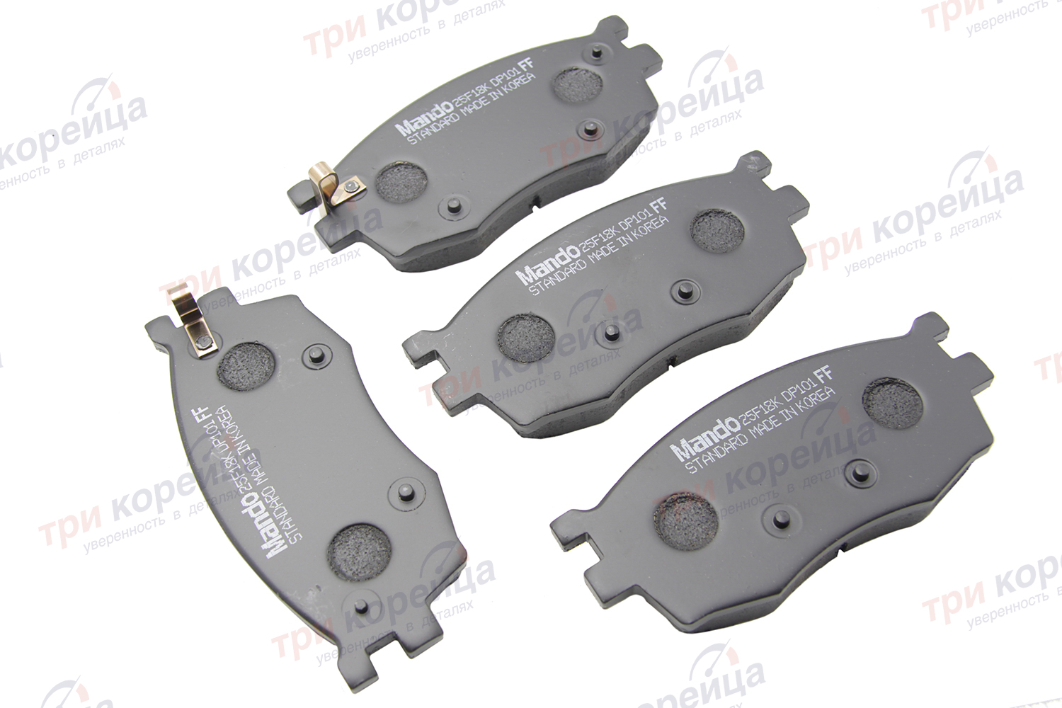 Колодки тормозные передние 05- Accent. Артикул 581011GE00. Производитель Mando Корея. Изображение №1