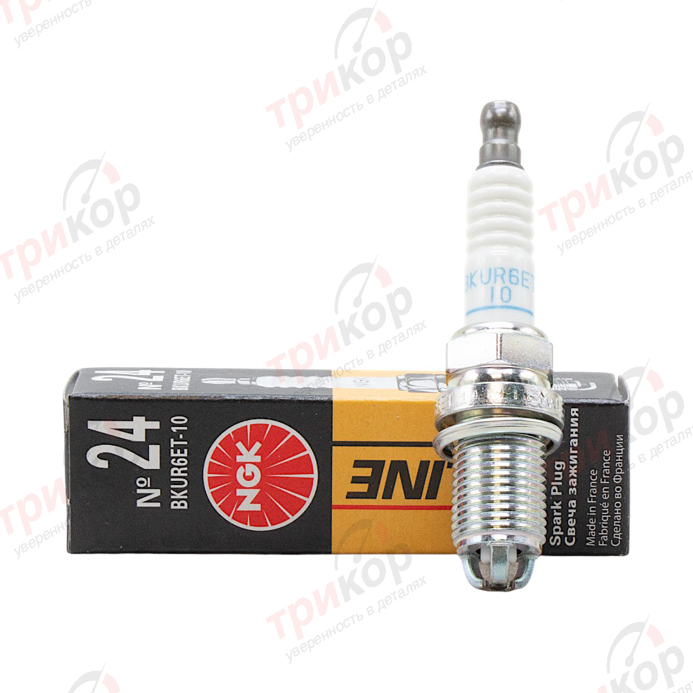 Свеча зажигания Volkswagen Bora Golf Jetta Passat Polo Touran Skoda Octavia NGK Корея BKUR6ET10. Фото №1 в каталоге ТРИКОР.