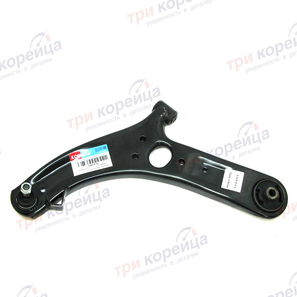 Рычаг подвески передний правый нижний Hyundai Kia Solaris Rio Sonata Verna Optima K5 Kormax Корея KSA010R. Фото №1 в каталоге ТРИКОР.