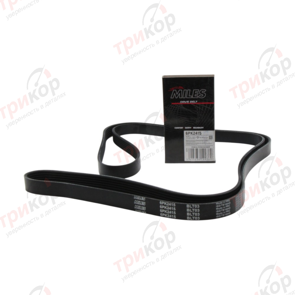 Ремень приводной Hyundai Kia Santa Fe Tucson IX35 Grandeur Sportage Sorento Carnival Palisade Miles Корея 6PK2415. Фото №1 в каталоге ТРИКОР.