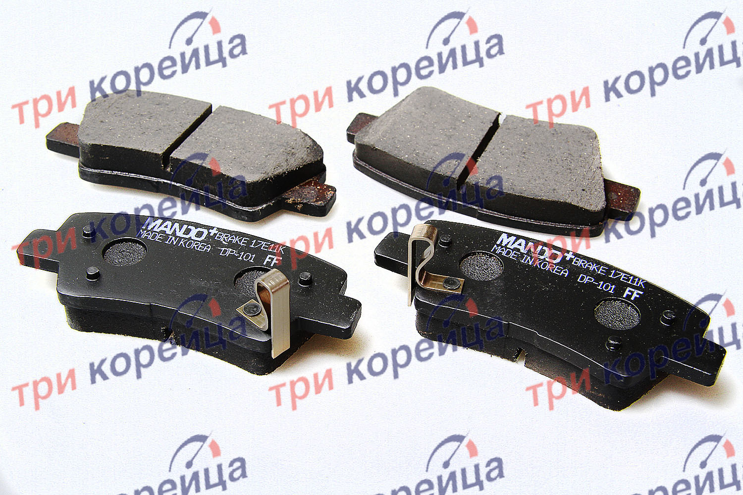 Колодки тормозные передние до 2017 г.в. (см. карточку 58101A6A01) Solaris/I20/Rio СЮДА НЕПРИХОДОВАТЬ Ceed. Артикул 581014LA00. Производитель Mando Корея. Изображение №1