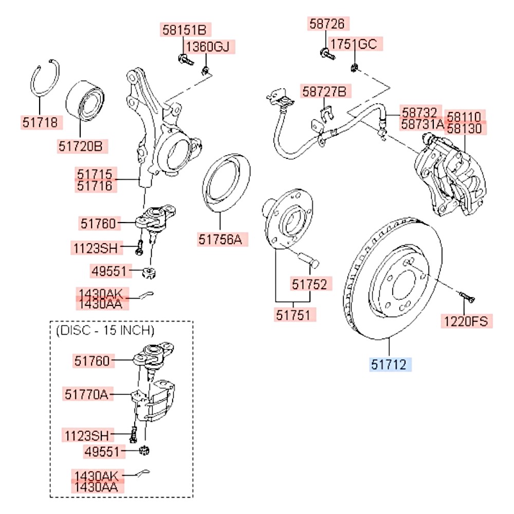 Диск тормозной передний вентилируемый (D-280мм) Tucson IX20 I30 Sportage Soul Ceed Cerato. Артикул 517121H000. Производитель Kashiyama Япония. Изображение №1