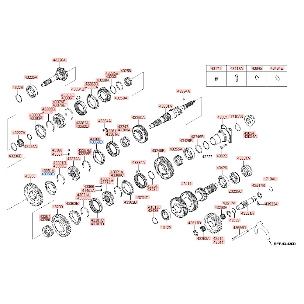 Кольцо синхронизатора КПП (2/3 передачи) HD72. Артикул 433605H640. Производитель Minwoo Корея. Изображение №1