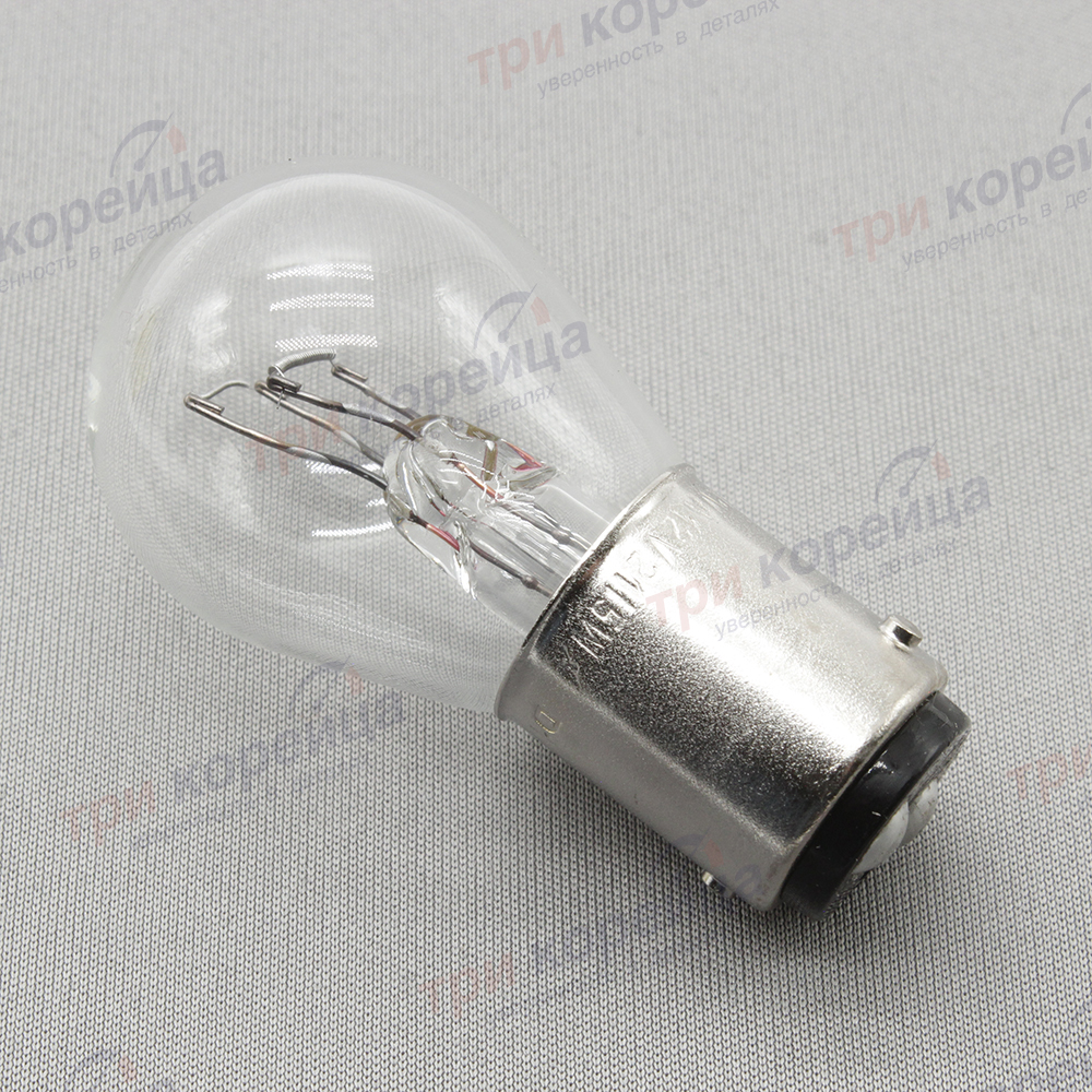 Лампа двухконтактная 12V21/5W (стоп-габарит) (одноуровневое крепление цоколя) Porter. Артикул 17918. Производитель Narva Германия. Изображение №1