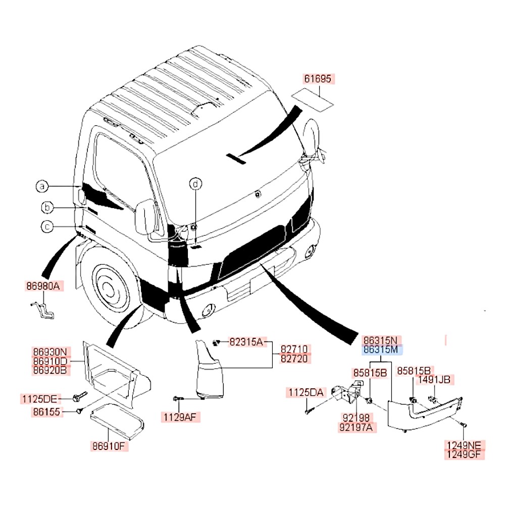 Накладка под фару передняя левая (EURO-3) HD65/78. Артикул 863155K000. Производитель JinYou Корея. Изображение №1