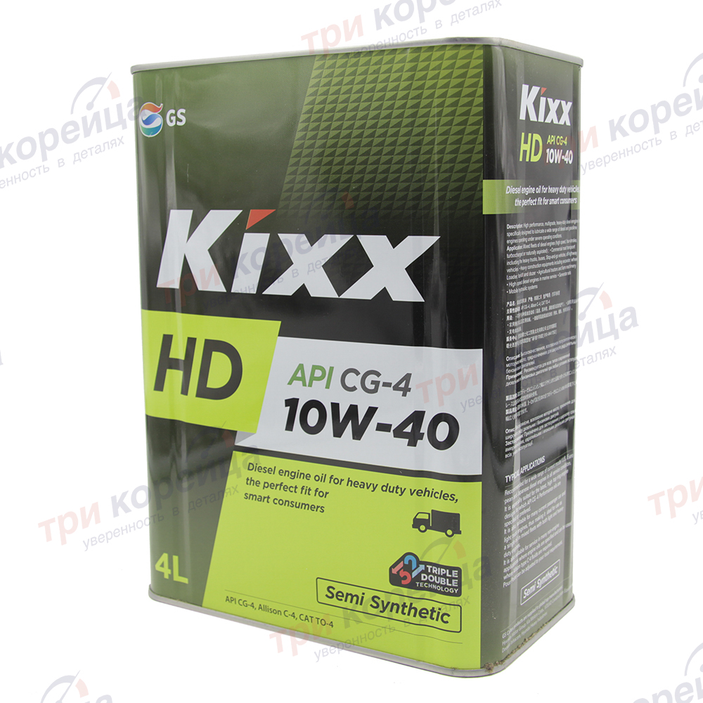 Масло моторное дизель Kixx HD полусинтетика CG-4 10W-40 (4л) HD170. Артикул L525544TE1. Производитель GSoil Корея. Изображение №1
