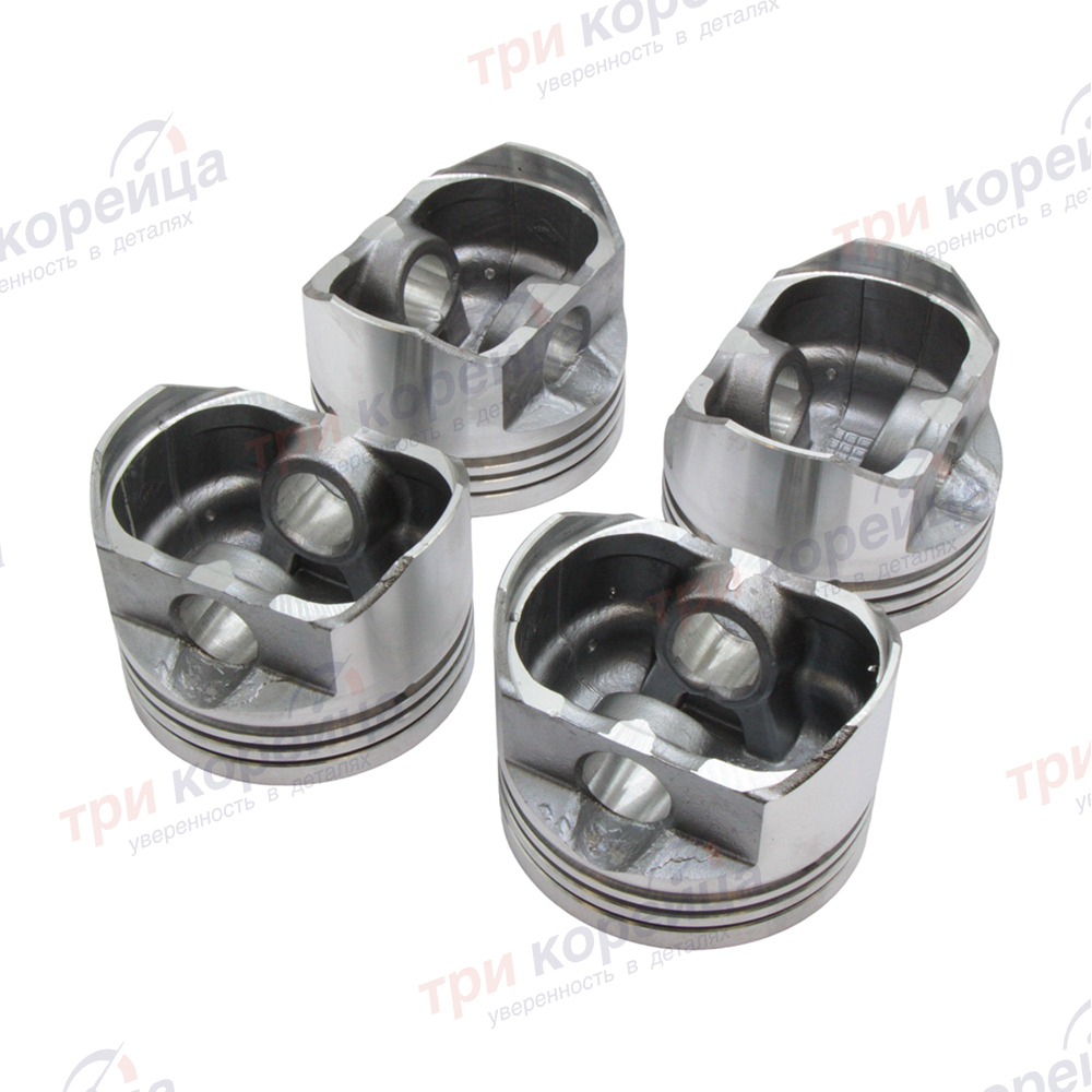 Поршень двигателя 0,25 (к-кт. 4шт. + пальцы) под узкие кольца Accent Getz PartsMall Корея PXMSA014B. Фото №1 в каталоге ТРИКОР.