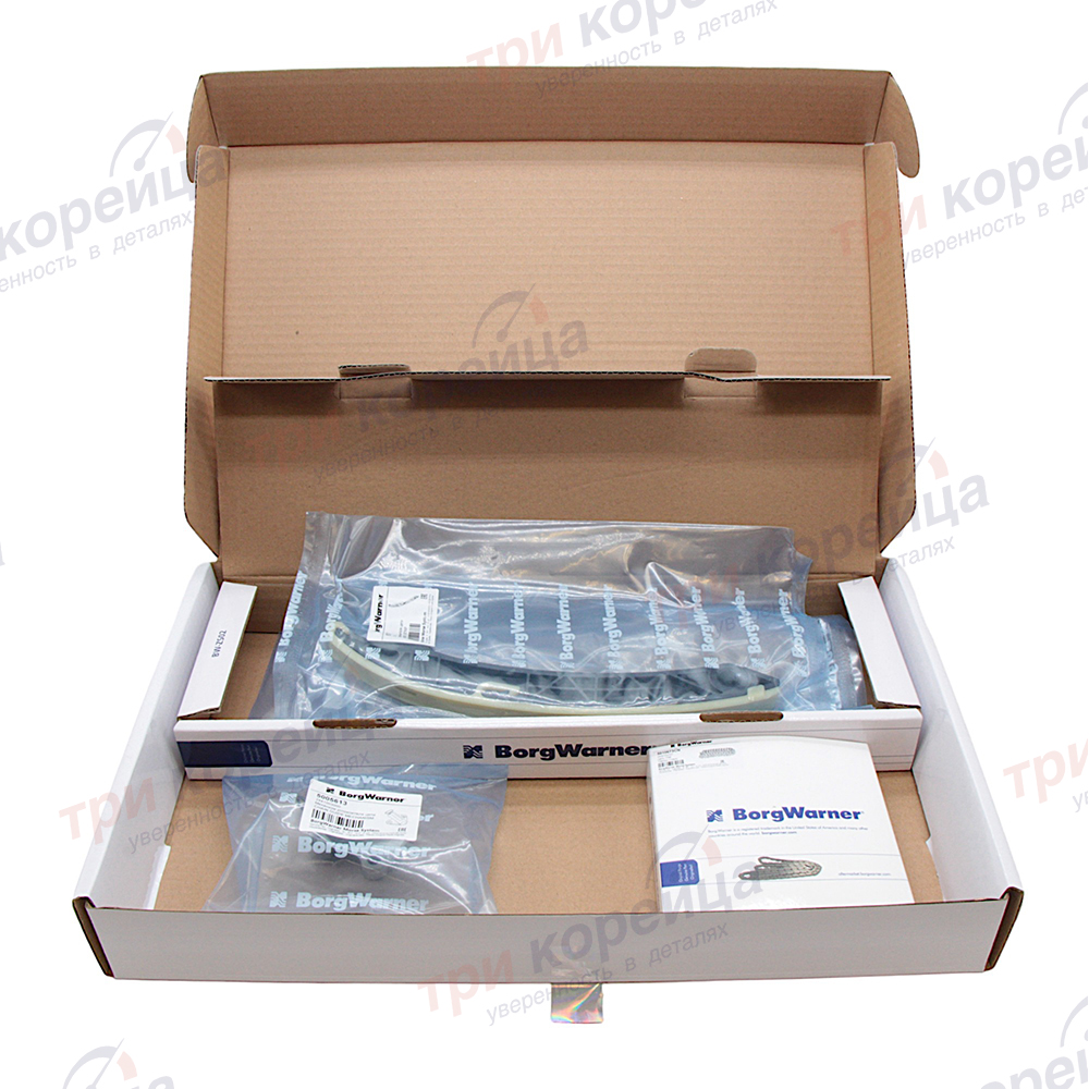 Комплект ГРМ 1.4 KAPPA (цепь+натяжитель+четыре успокоителя) Solaris Rio BorgWarner США 5330924MSN. Фото №1 в каталоге ТРИКОР.