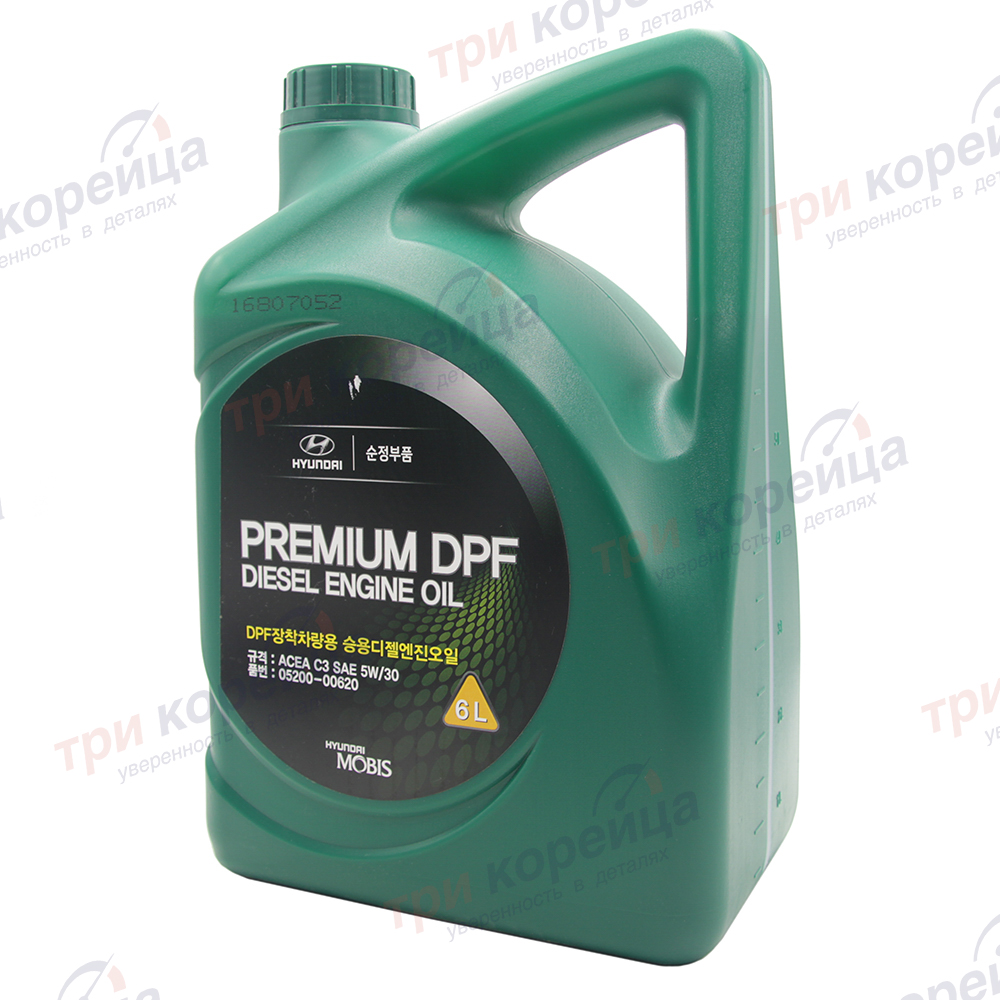 Масло моторное дизель HND Premium DPF Diesel Engine Oil 5W-30 C3 (6л) Porter2. Артикул 0520000620. Производитель Оригинал. Изображение №1