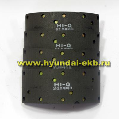 Колодки тормозные барабанные перед/зад (к-кт. 4шт.) R19,5 HD120/#. Артикул 581406A000. Производитель Оригинал. Изображение №1