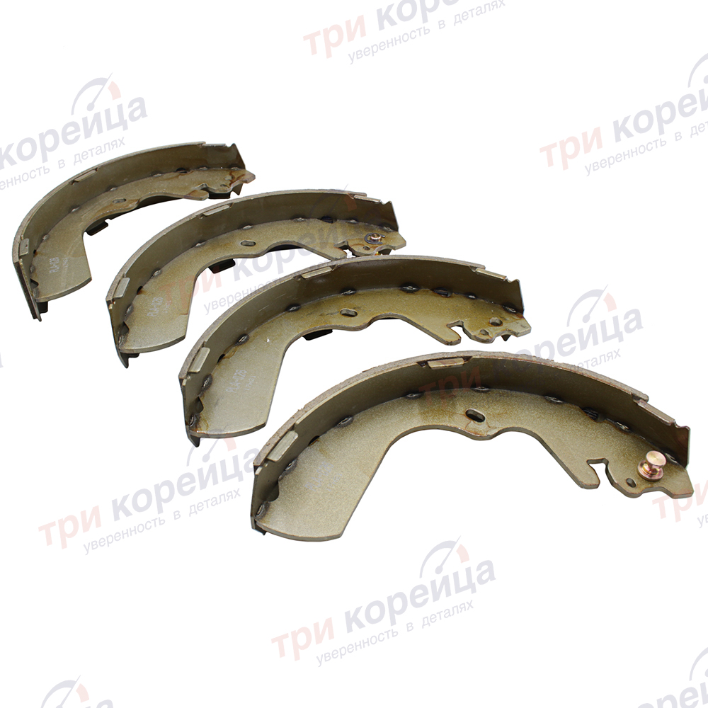 Колодки тормозные задние барабанные (к-т 4шт.) Porter. Артикул 583054BA20. Производитель PartsMall Корея. Изображение №1
