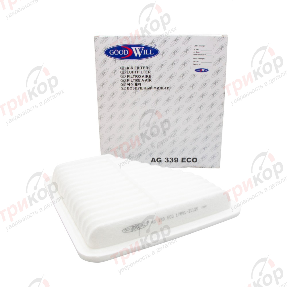 Фильтр воздушный Toyota Avensis Camry Rav4 2.0 3.5 2006-2011 Goodwill Корея AG339ECO. Фото №1 в каталоге ТРИКОР.
