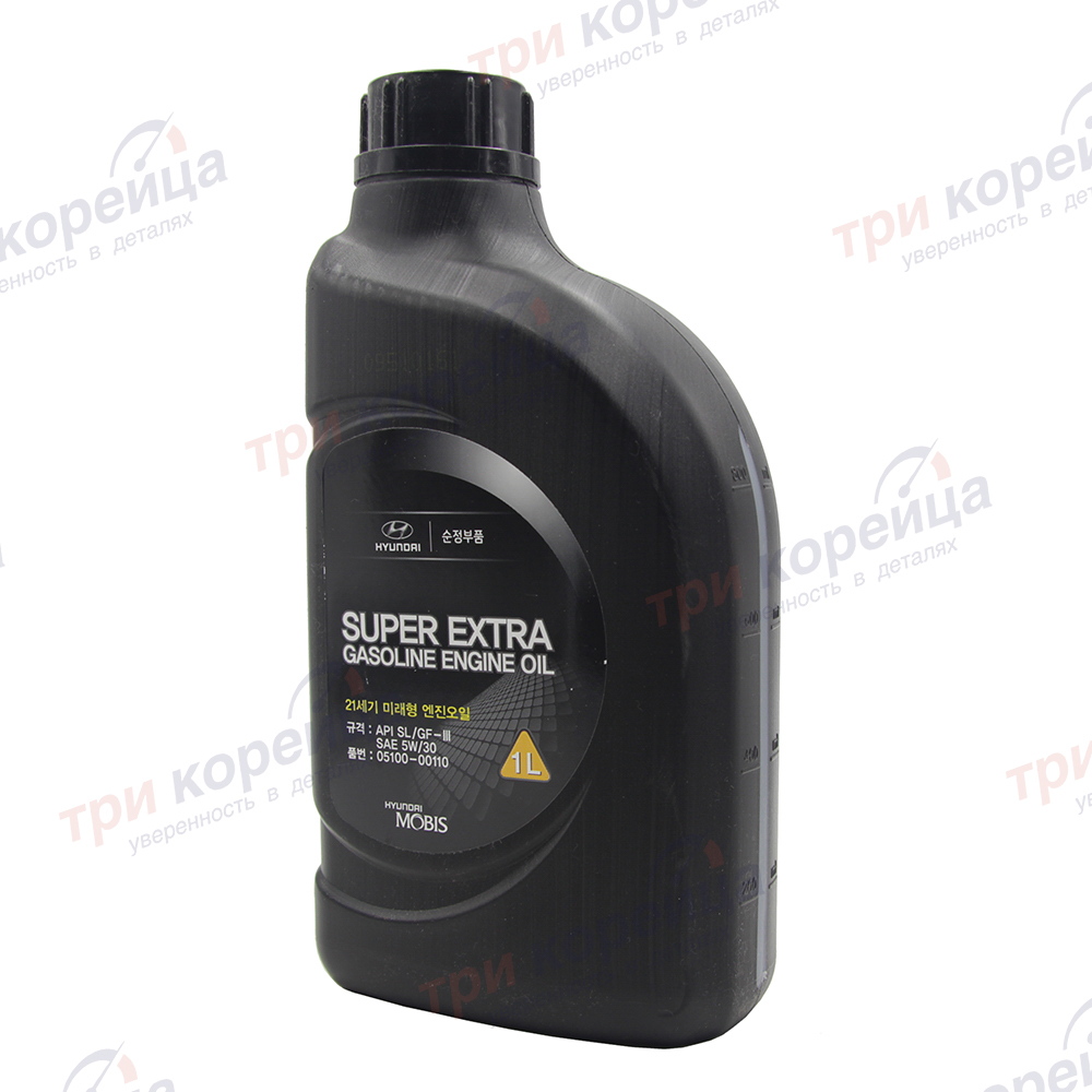 Масло моторное бензин HND Super Extra gasoline Engine Oil SAE 5W-30 API-SL (1л) Solaris. Артикул 0510000110. Производитель Оригинал. Изображение №1